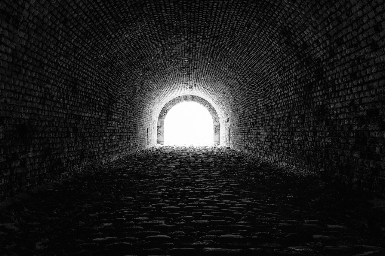 tunnel, light, hope